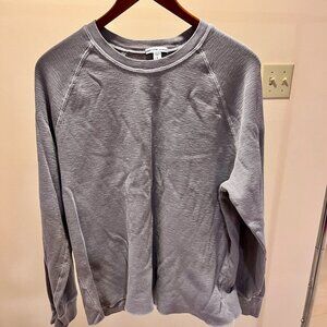 James Perse Long Sleeve Thermal Reglan Size 2 Medium Breeze Pigment